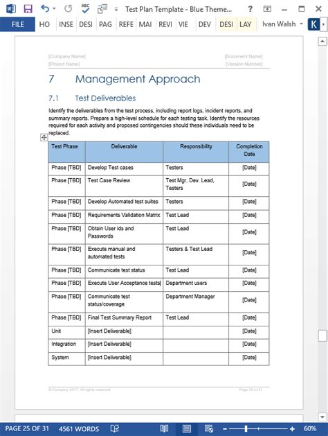 Release Plan Template Excel Awesome Test Plan Templates Ms Word Excel Templates forms Test