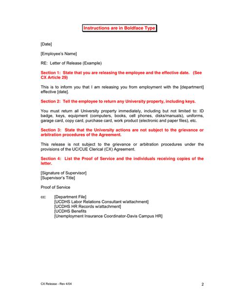 Release letter in Word and Pdf formats page 2 of 2