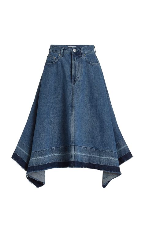 Released-Hem Denim Midi Skirt By Jw Anderson Moda Operandi