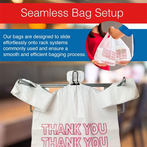 Reli. Thank You T-Shirt Bags (1000 Count) - Bulk Shopping Bags