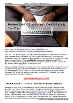 Reliable 300-300 Test Vce