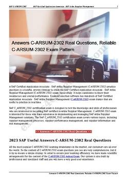 Reliable C_ARSUM_2302 Test Cost