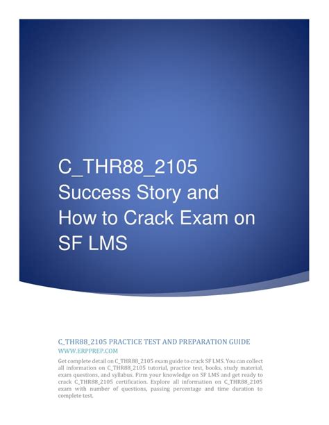 Reliable C_THR88_2105 Exam Answers