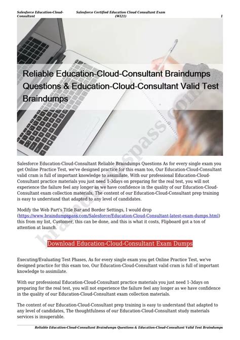 Reliable Education-Cloud-Consultant Braindumps Questions