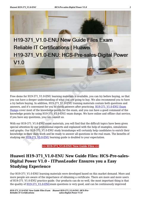 Reliable H19-365_V1.0 Exam Cost