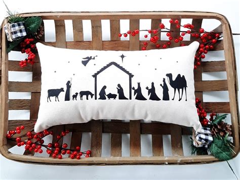 Religious Christmas Pillow - Etsy