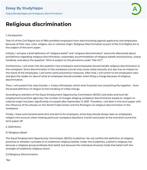 Religious discrimination in india essay.  Legal Framework 5.  India is a multicultural nation w...