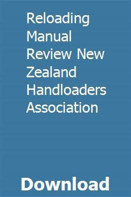 Reloading manual review new zealand handloaders association. - Über den zusammenhang, die quellen und die entstehung der mischna.