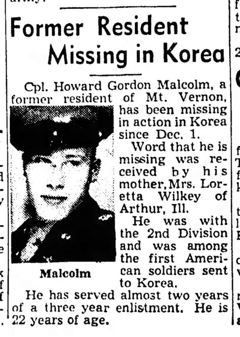 Remains of Korean War solider to be buried in Mount Vernon, Illinois