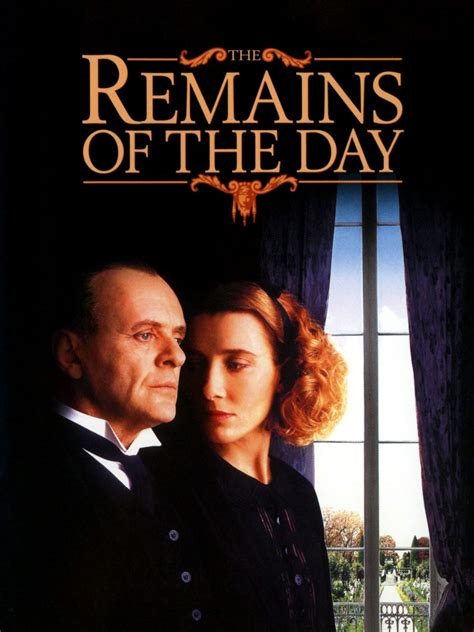 "The Remains of the Day" is based on the Booker Prize novel by Kazuo Ishiguro, which I would have thought almost unfilmable, until I saw this film. So much of it takes place within Stevens' mind, and it is up to the reader to interpret what the butler remembers: To deduce reality through the filter of a narrow, single-minded man.