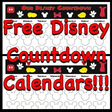 Remarkable Printable Disney Countdown To 60 Calendar Disney countdown