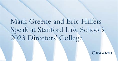 Remarks Before the Stanford Law School Directors