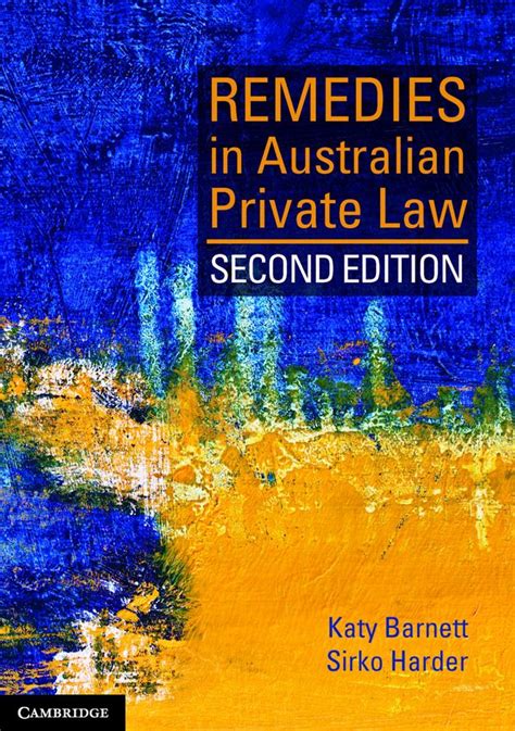 Remedies in australian private law by katy barnett. - Alternative medicine and rehabilitation a guide for practitioners.