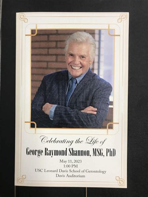Remembering George Raymond Shannon, MSG, PhD 1939-2023