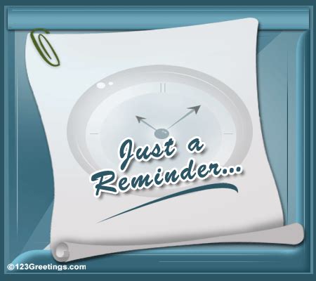 Reminders Ecards: Send a Virtual Reminders Card Today