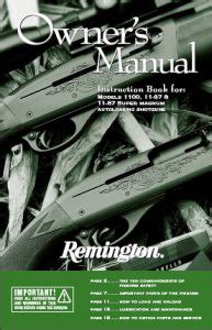 Remington 1100 3 mag owners manual. - Sermão segundo de sancta izabel rainha de portugal.