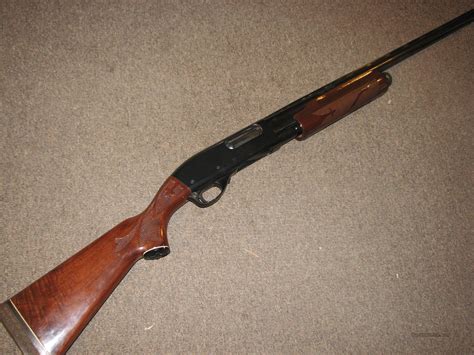 Remington 870 wingmaster magnum. This particular unit is the Wingmaster version, meaning nice wood stock and blued finish. In addition, she's a Magnum, sporting 3" chambers. According to the date code on the left side of the barrel she was born in May of 1979 with a fixed full choke and a 30" barrel, perfect for Turkey or Waterfowl. This would be the extra barrel shown in the ... 