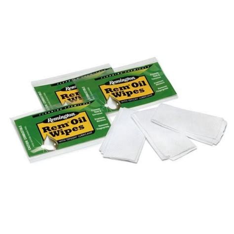 Remington Rem-Oil Cloth Wipes 6"x8" 12 Clam Pack 18411