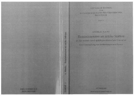 Reminiszenzen an antike stätten in der mittel und spätbyzantinischen literatur. - Professional review guide for the cca examination 2013 edition.