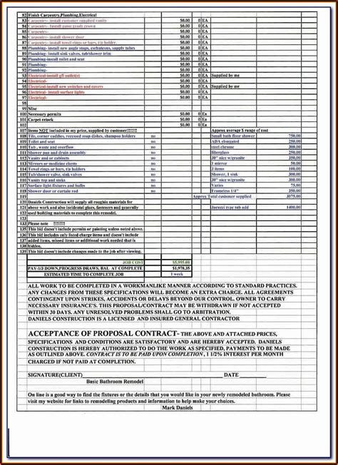 Remodeling Proposal Example Template 2 Resume Examples wRYP033Y4a
