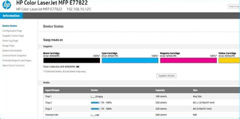 Remote EWS Access on HP Printers MPS Monitor
