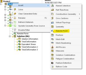 Remote point.  Choose the Remote Point option on the Model or Remote Points Context tabs. ...