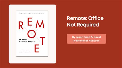 Read Online Remote Office Not Required By Jason Fried