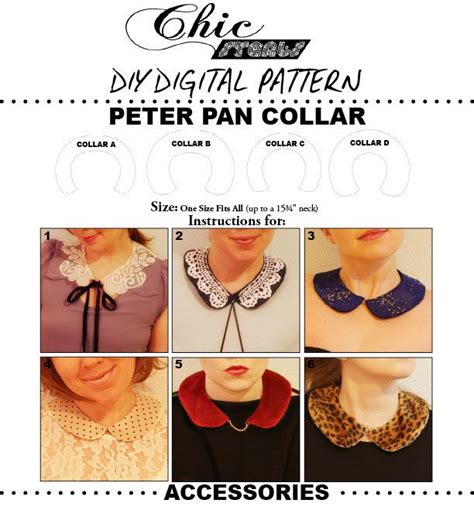 Removable Peter Pan Collar Pattern DIY Downloadable Pattern