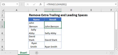 Remove Extra Spaces From Data in Google Spreadsheets
