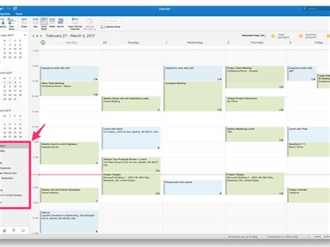 Remove Shared Calendar Outlook