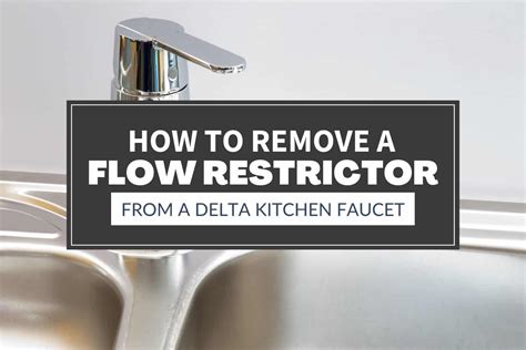 Remove delta flow restrictor. Remove the flow restrictor using either your fingers or the flat-head screwdriver. It’s important to be gentle to ensure that the aerator parts do not get damaged. Finally, screw the aerator back inside the faucet (righty tighty) and test the water pressure. If the water pressure is stronger, the job is complete. 