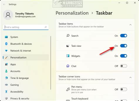 Remove desktop icon from taskbar windows 11.  Task View (Win+Tab) is a virt...