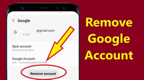 Remove google account from android.  The first time to try removing a Google Account from a...