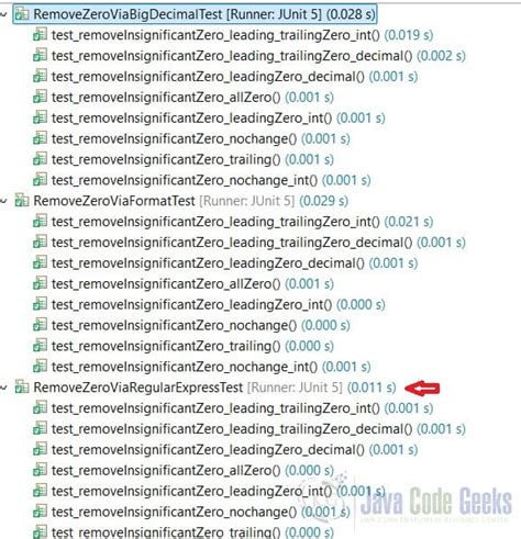 Remove leading zeros in java.  In this example, I created several classe...