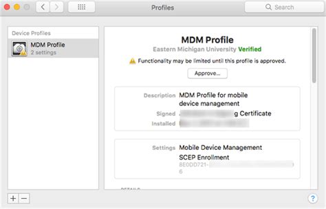 Remove mdm profile macbook pro.  The services are available to individual users...
