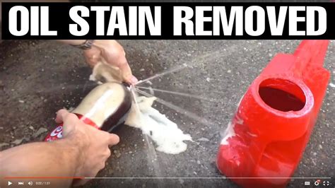 Remove oil stain from concrete. 