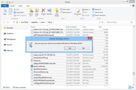 Learn how to free up disk space by deleting temp files 