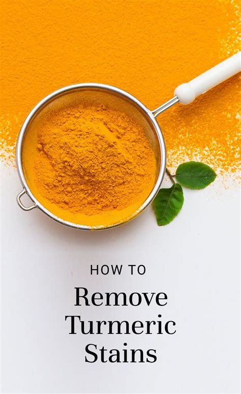 Remove turmeric stain. Run cold water on the back of the stain. Rub the stain with a cut lemon. Add a few drops of Dawn to cold water and soak the fabric for 30 minutes to an hour. If the stain remains, rinse again and add straight … 