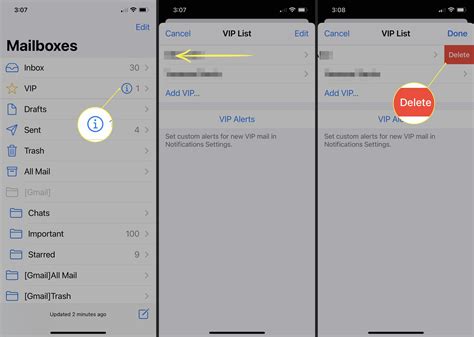 Remove vip email iphone.  It will remove the mail box folder and and vip status will also...