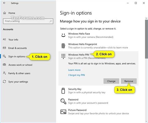 Removing PIN Login from Windows 10 - Super User