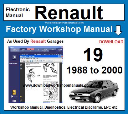 Renault 19 service repair manual 1988 2000. - Tractor parts manual massey ferguson 699.