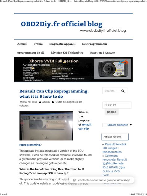 Renault can clip reprogramming. .  The document provides answers to additional qu...