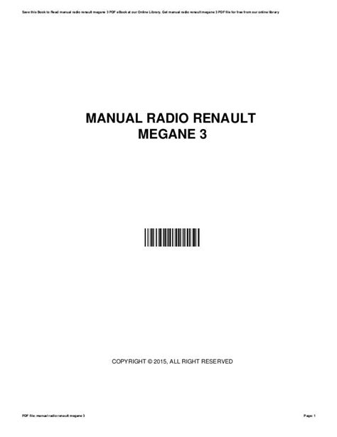Renault megane 2002 cd player manual. - La guía de supervivencia de psiquiatría manual de washington la guía de supervivencia de psiquiatría manual de washington.