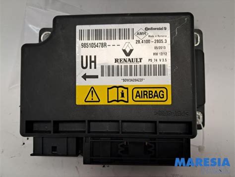 Renault megane airbag sensor location.  The document lists and describes...