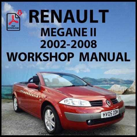 Renault megane cabrio workshop repair manual. - Du temps et de l' eternité.