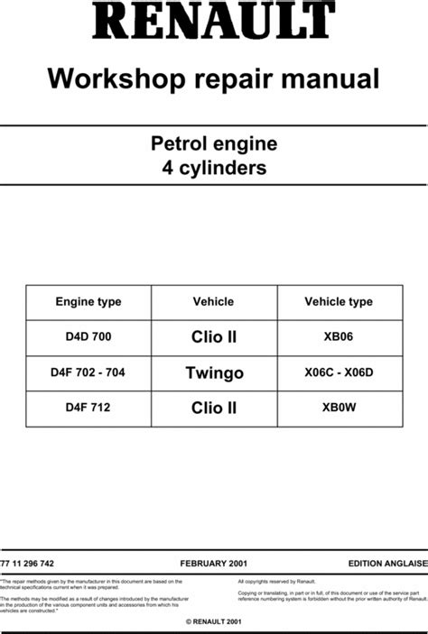 Renault petrol engine clio ii twingo workshop manual. - 2000 freelander 2 0 tdi workshop manual.