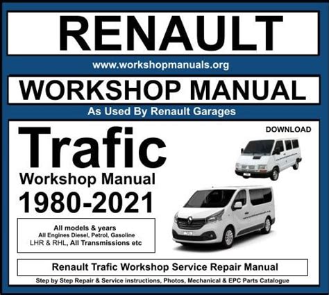 Renault traffic trafic van workshop service manual. - Service manual vespa hexagon lx 150.