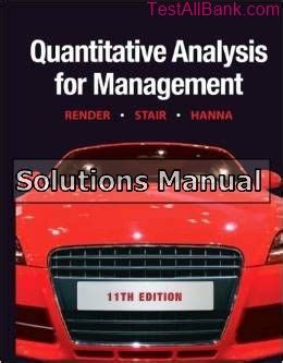 Render quantitative analysis for management 11th ed solution manual. - Control system design solution manual goodwin.