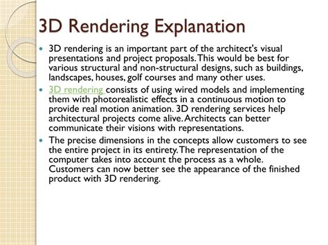Rendering explanation