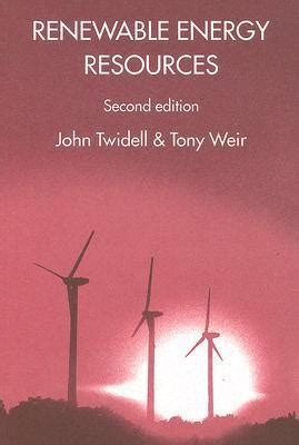 Renewable energy resources by john twidell. - Toyota land cruiser dvd installation manual.